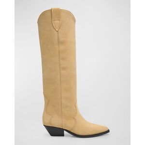 Isabel Marant Denvee Suede Knee-High Boots In Beige EU39/US9 $1095
